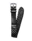 20mm Braided Leather Black