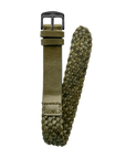 20mm Braided Leather Green