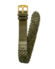 20mm Braided Leather Green
