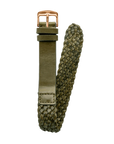 20mm Braided Leather Green