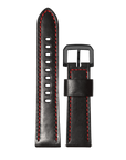 22mm Leather Black/Red
