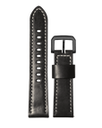 22mm Leather Black/White