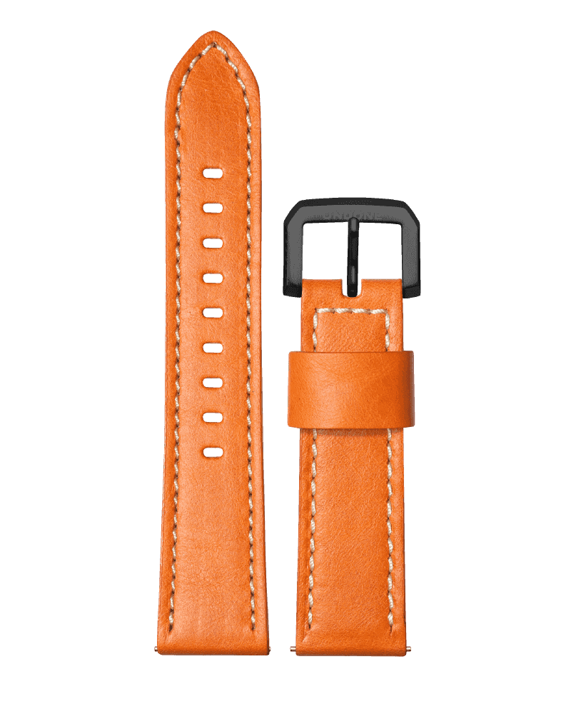 22mm Leather Orange