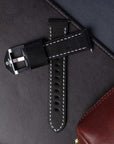 22mm Leather Black/White