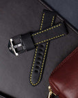 22mm Leather Black/Yellow