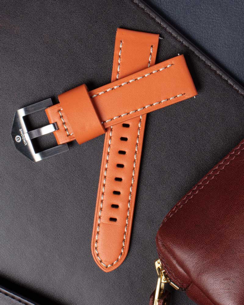 22mm Leather Orange