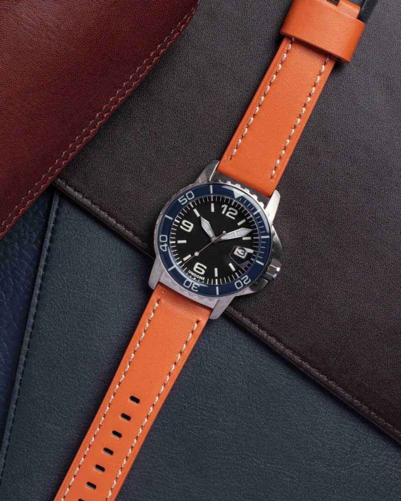 22mm Leather Orange