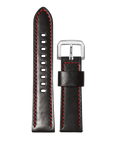 22mm Leather Black/Red
