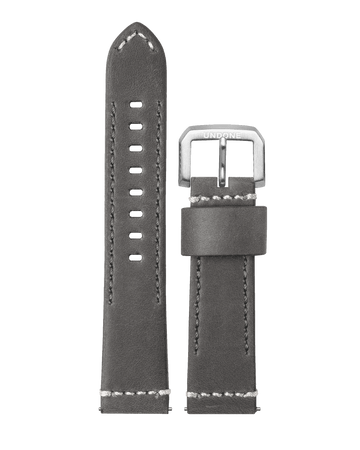 22mm Leather Grey