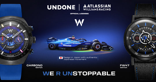 F1チームウィリアムズ×UNDONEの限定腕時計「FW47」「Carbono」登場、英GPでデビュー