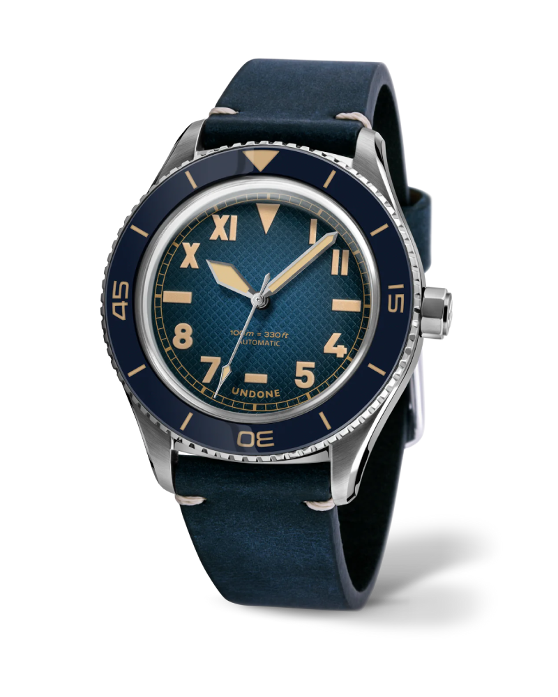 Undone Basecamp Cali Automatico Acciaio Blu Tessuto Vintage Orologio Unisex Undone Basecamp Cali Automatico Acciaio Blu Tessuto Vintage Orologio Unisex