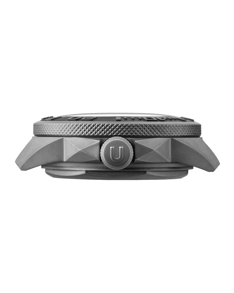 Undone Aquadeep Signal Orologio Subacqueo Automatico – Cassa In Titanio Grado II, Vetro Zaffiro, 500m, Grigio/Arancio
