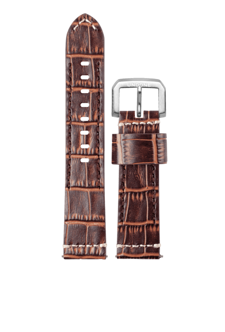 22mm Alligator Brown