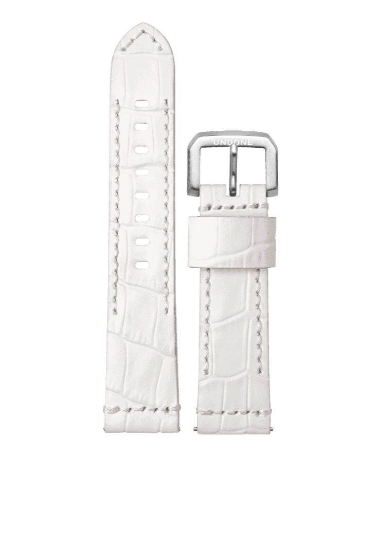 22mm Alligator White